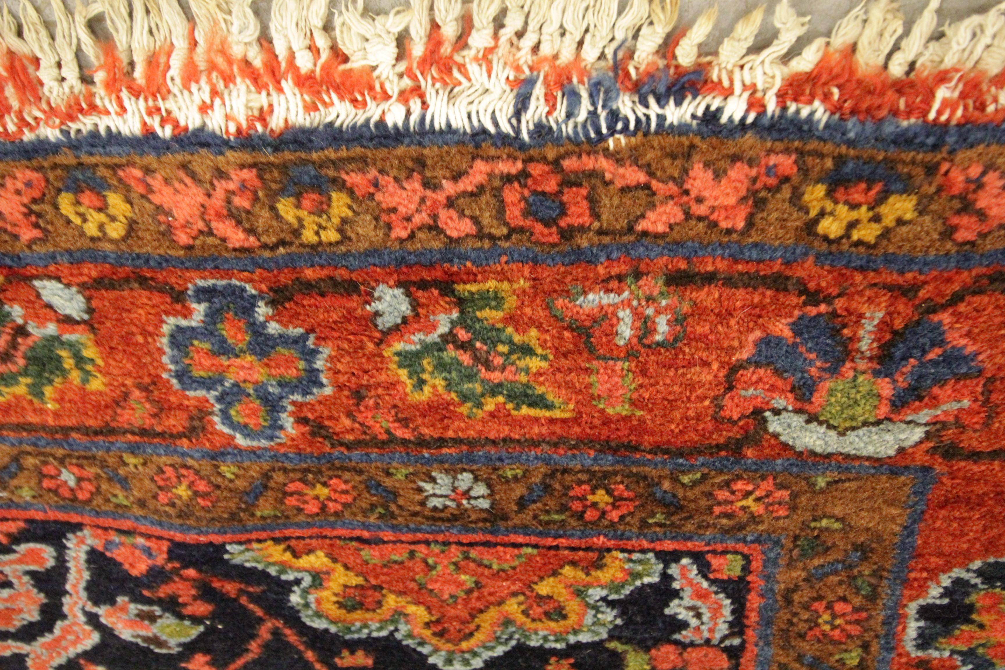 Vintage Floral Area Rug Handmade Oriental Wool Living Room Rug For Sale 5
