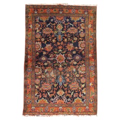 Handgefertigter, geblümter Teppich aus orientalischer Wolle, Wohnzimmer-Teppich