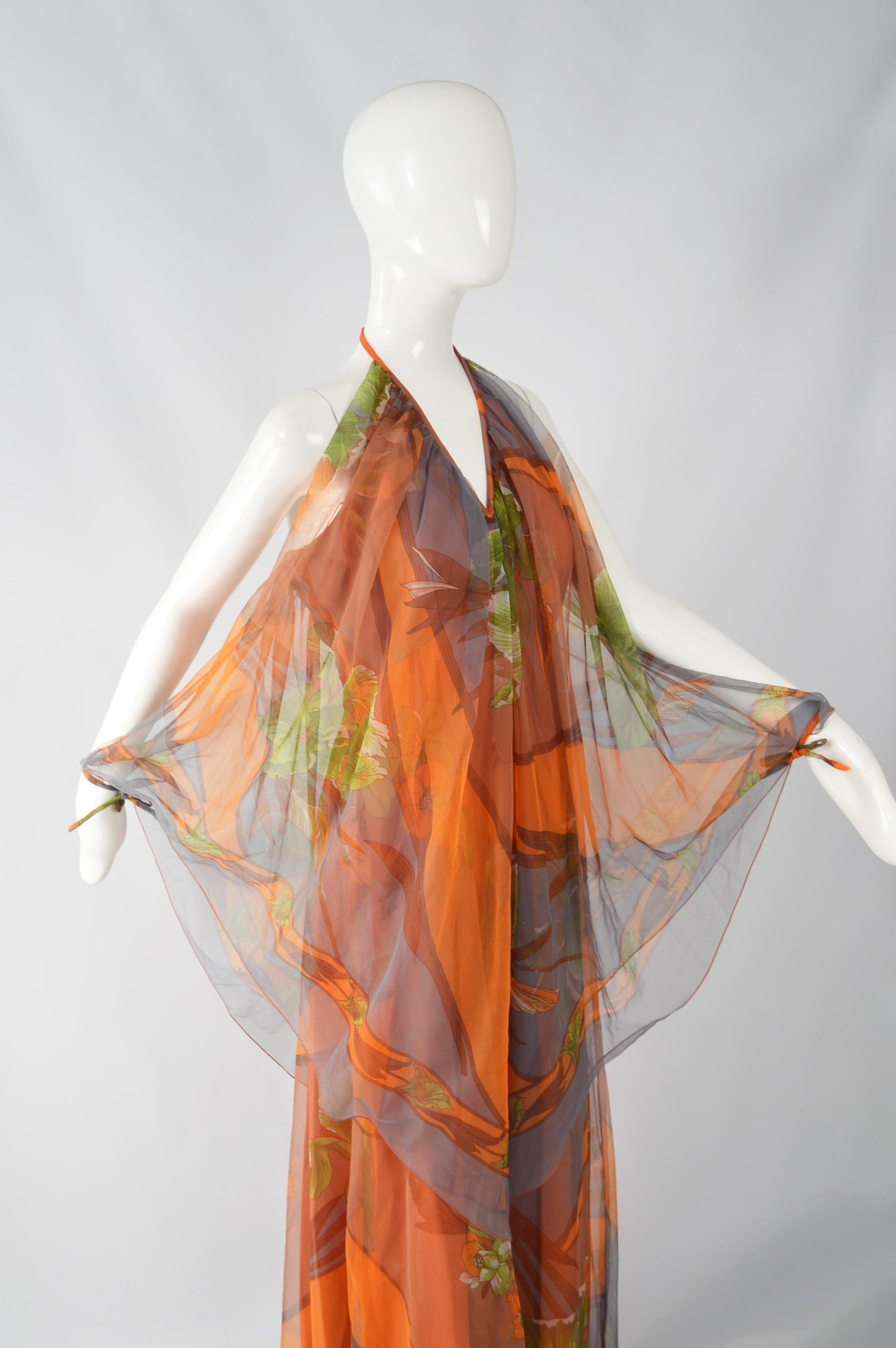floral chiffon maxi dress
