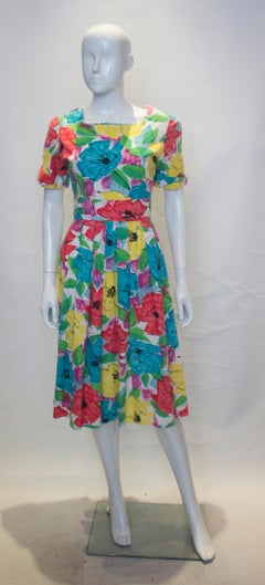 Vintage Floral Cotton Summer Dress