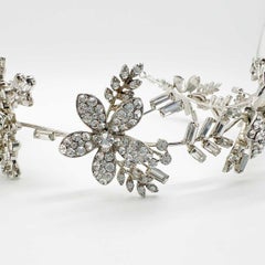 Tiara de cristal floral vintage Años 90