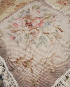 Vintage Floral Cushion Cover Beige Cream Sofa Armchair Scatter Pillow Case
