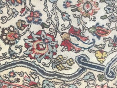 Vintage Floral Design Qom Rug