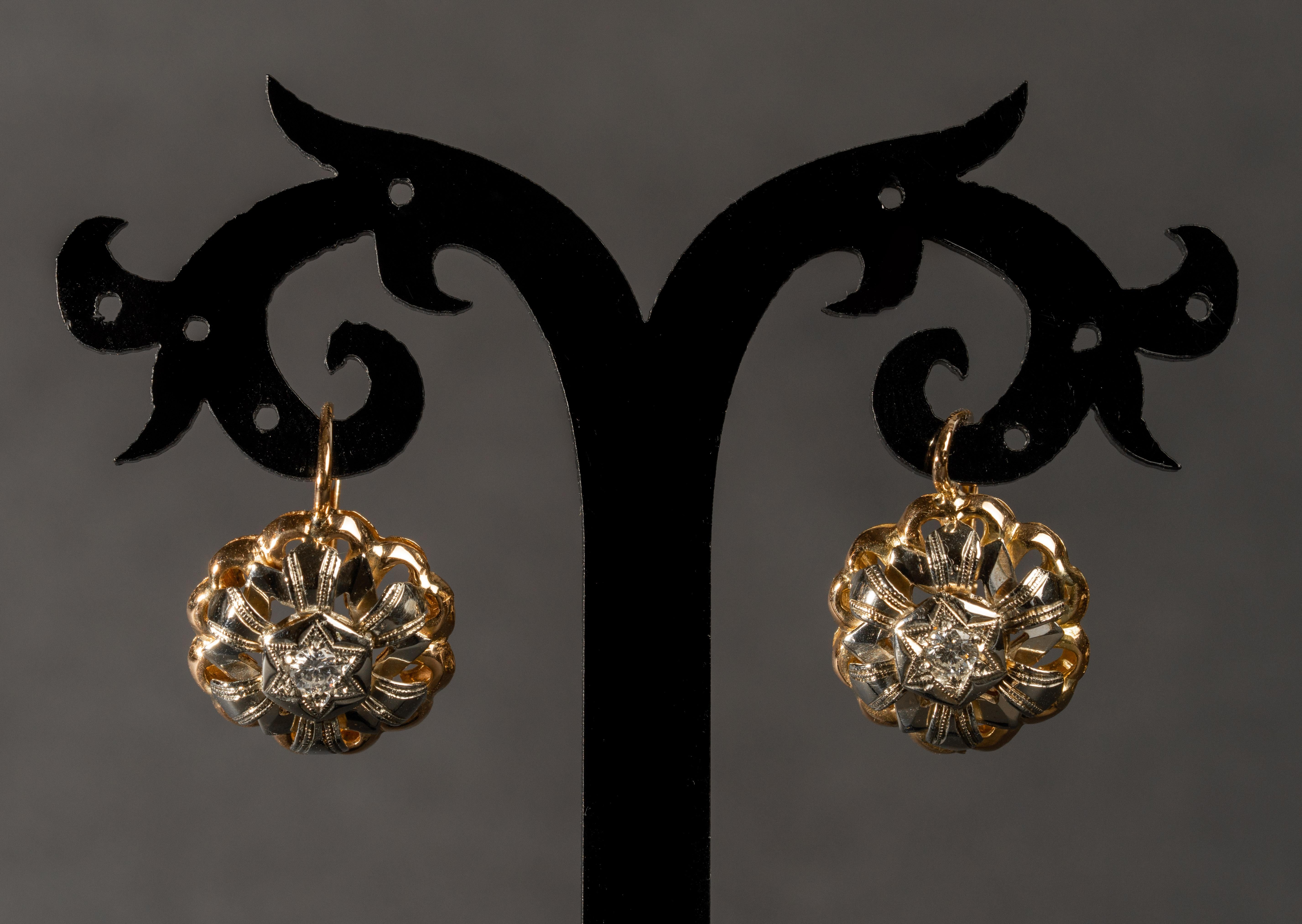 vintage floral earrings