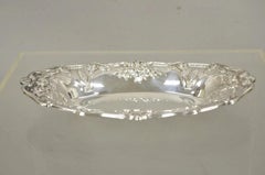 Vintage Floral Embossed Victorian Silver Plated 12" Oval Bar Nut Dish by PS & Co