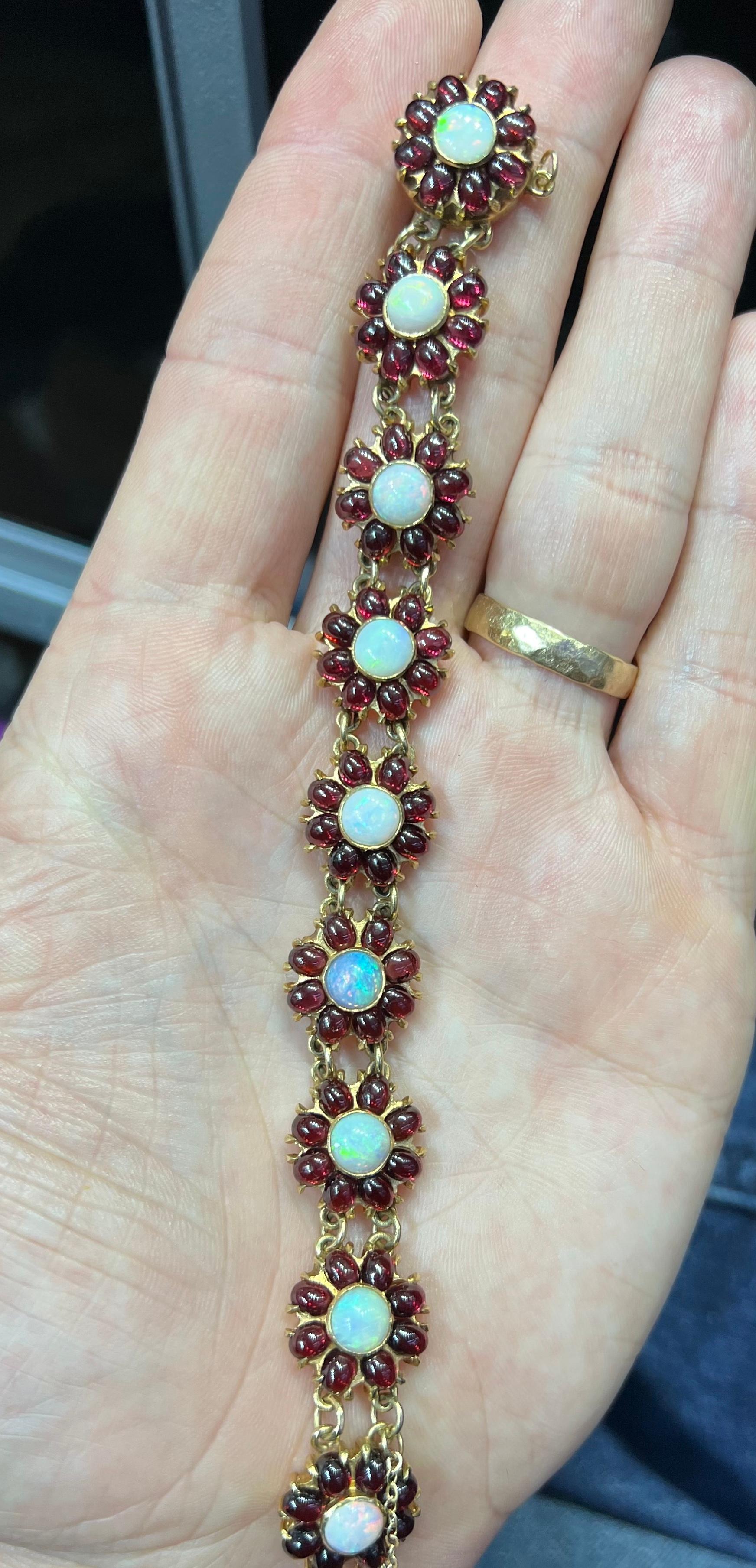 opal and garnet bracelet