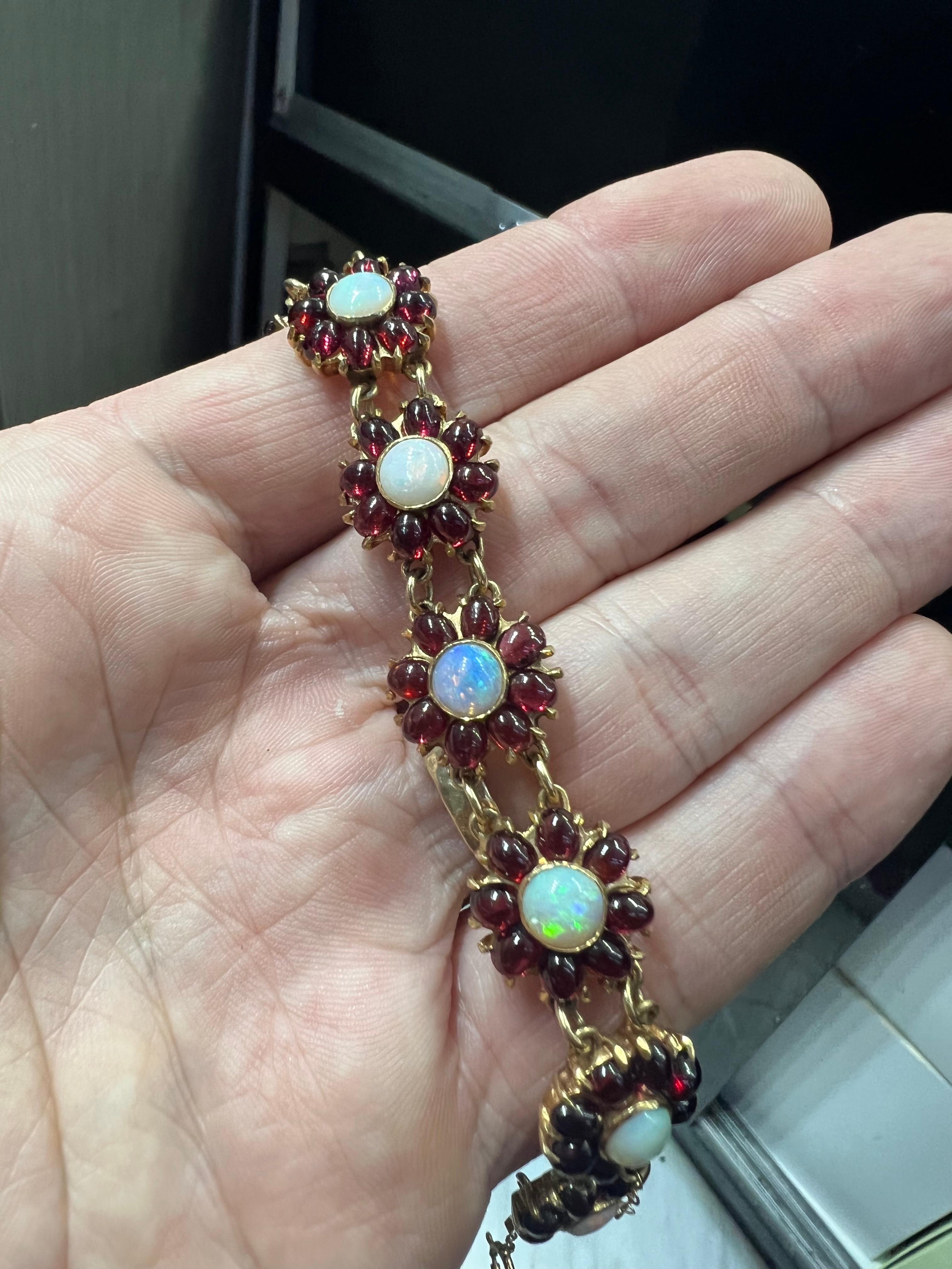 garnet and opal bracelet