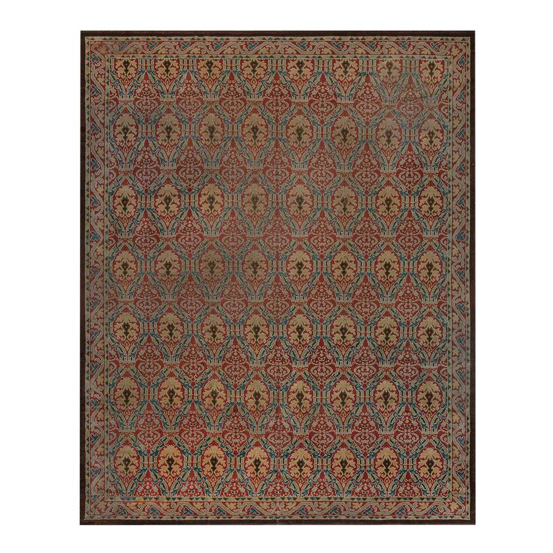 Vintage Floral Design Spanisch Handmade Wolle Teppich