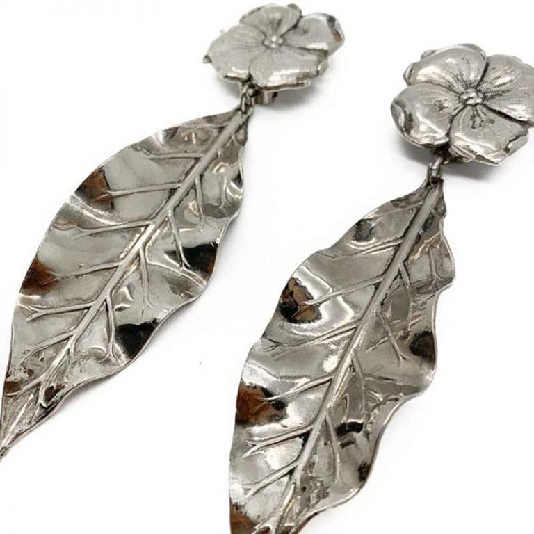 gunmetal statement earrings