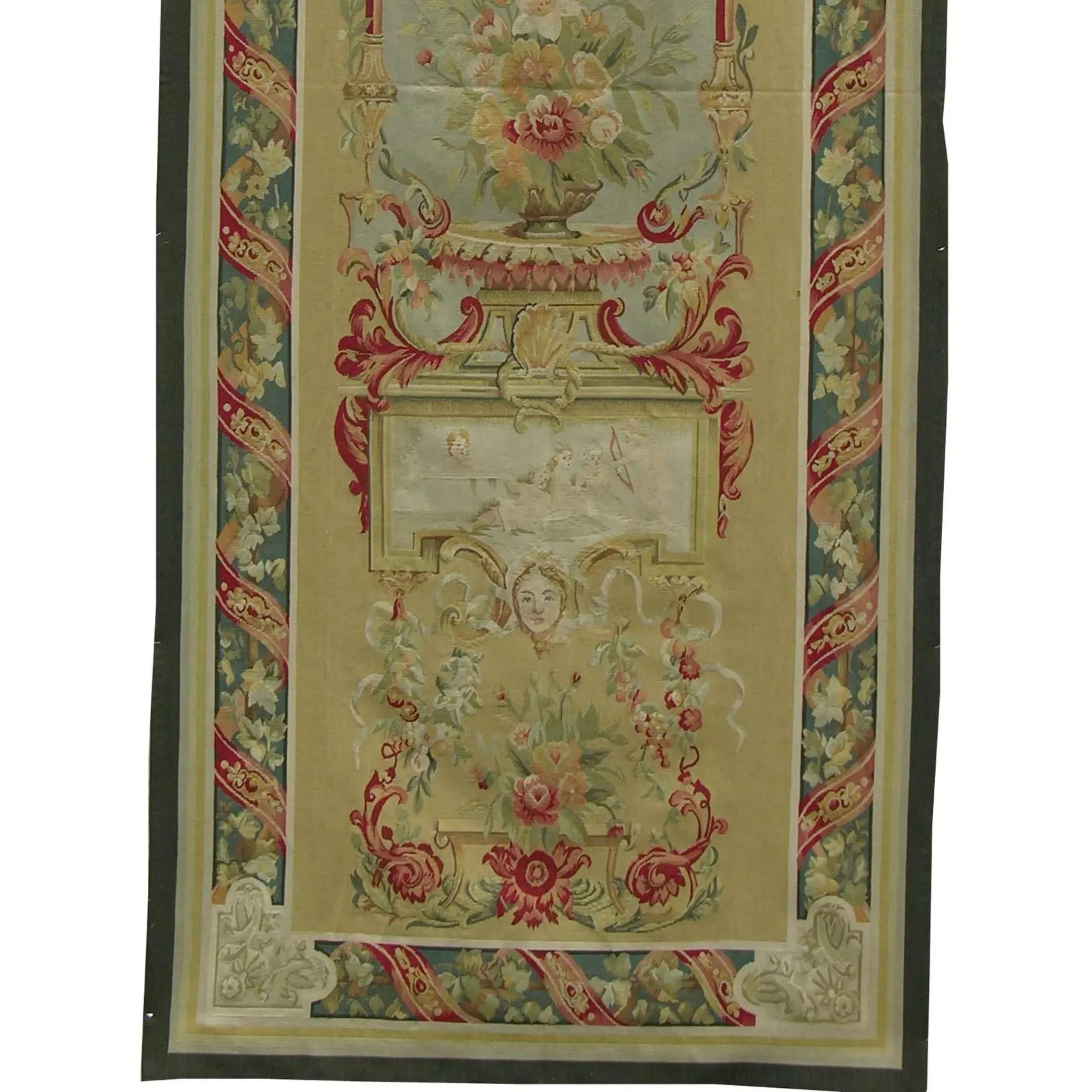 Unknown Vintage Floral Hanging Tapestry 10.0X4.0 For Sale
