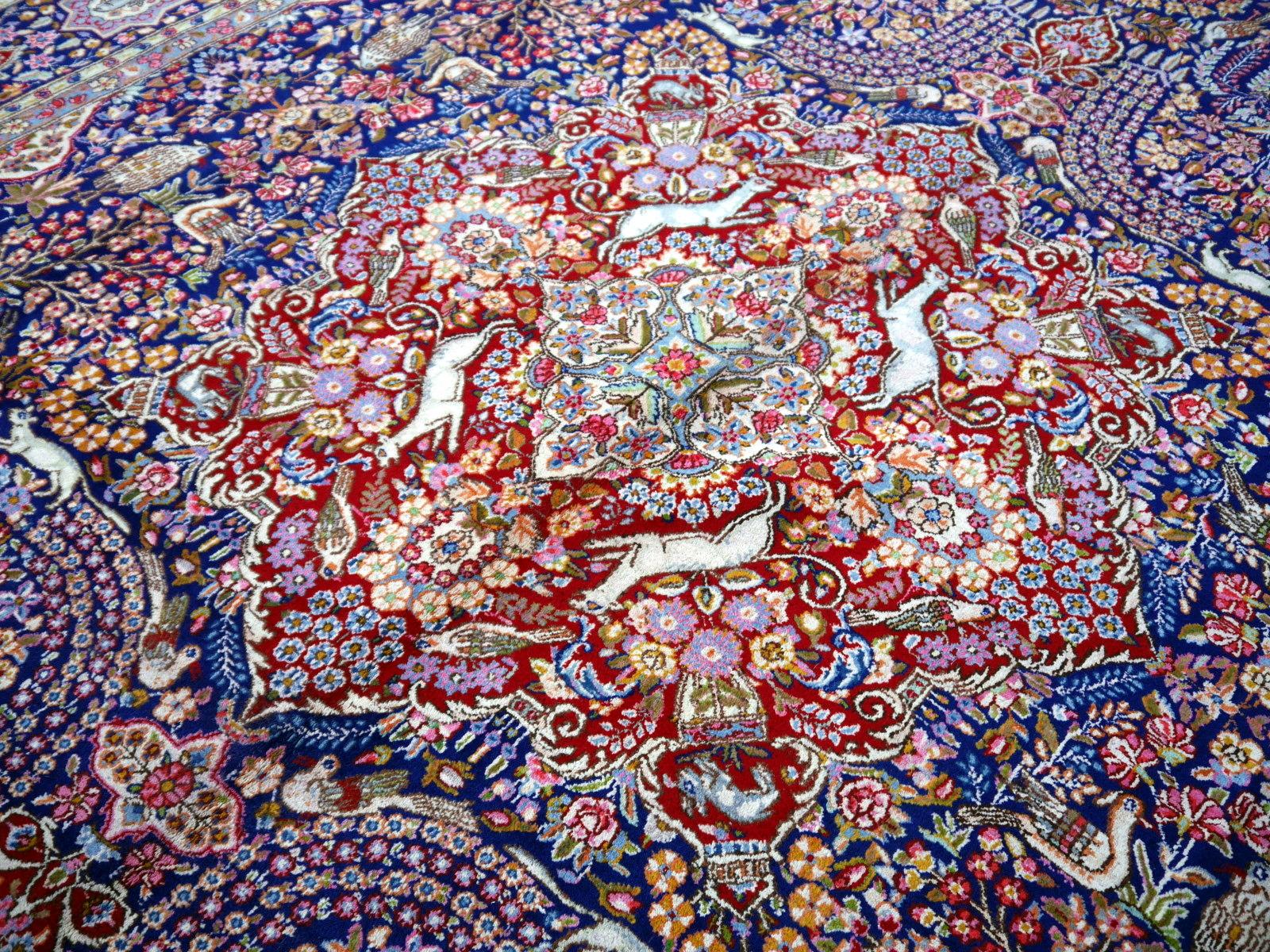 Alfombra Vintage Alfombra Floral de Caza Oriental 10 x 13 pies Colección Djoharian en venta 2