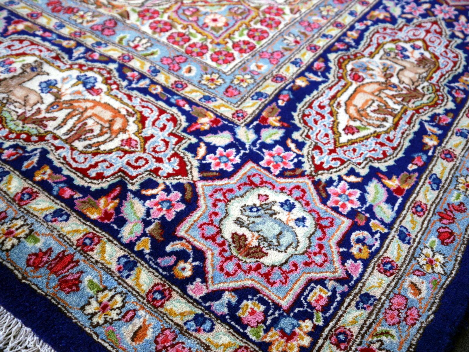 Alfombra Vintage Alfombra Floral de Caza Oriental 10 x 13 pies Colección Djoharian en venta 6