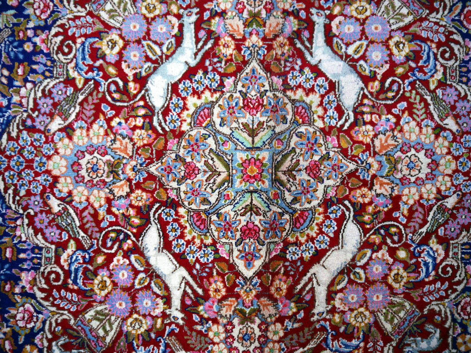 Alfombra Vintage Alfombra Floral de Caza Oriental 10 x 13 pies Colección Djoharian en venta 8