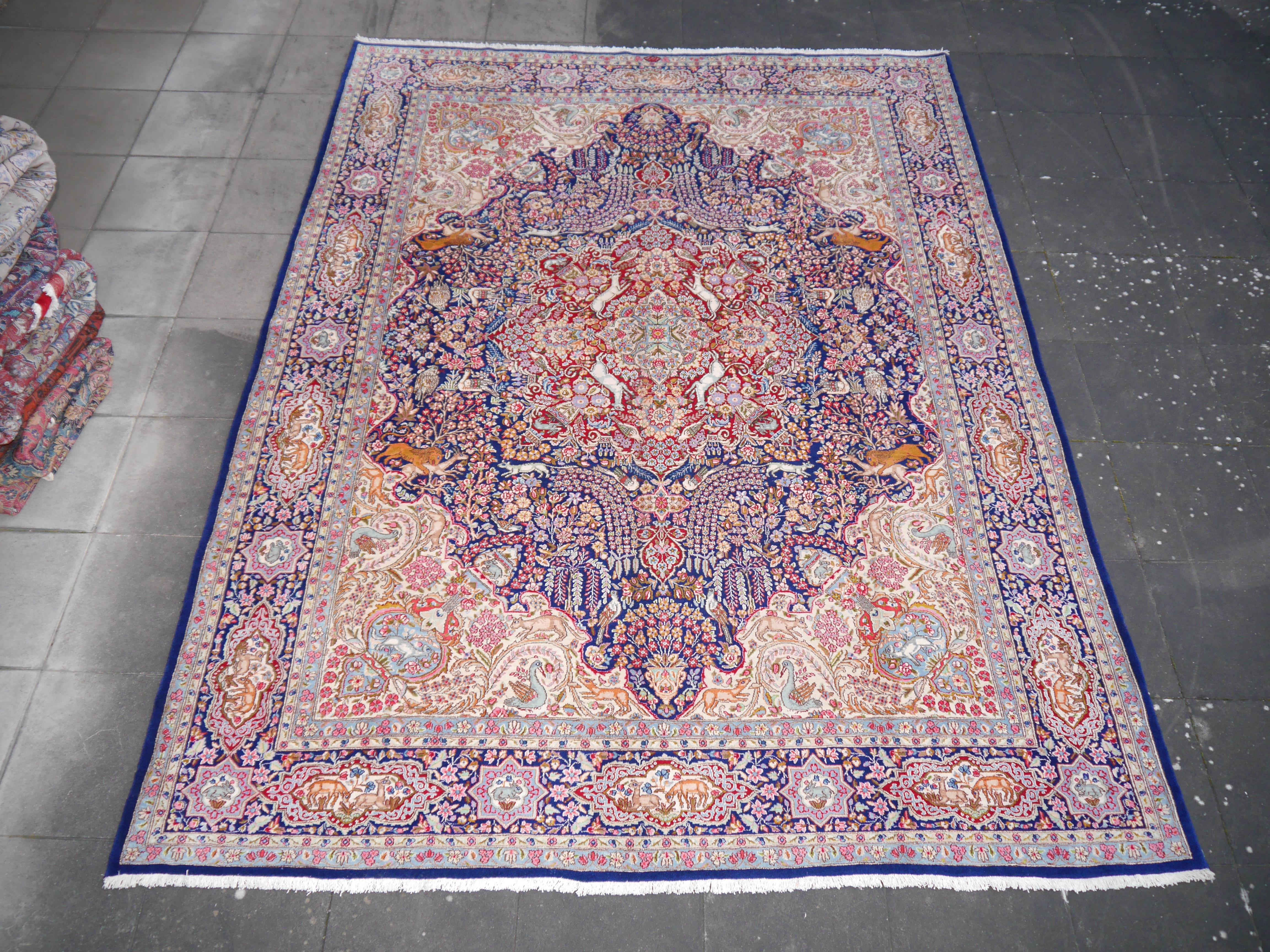 Tapis de chasse vintage à fleurs orientales 400 x 300 cm  en vente 10