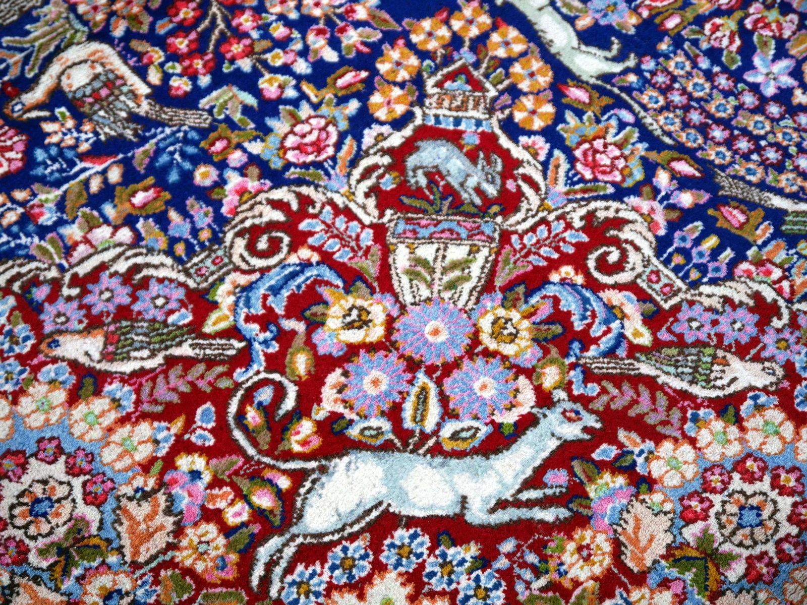 Alfombra Vintage Alfombra Floral de Caza Oriental 10 x 13 pies Colección Djoharian en venta 1