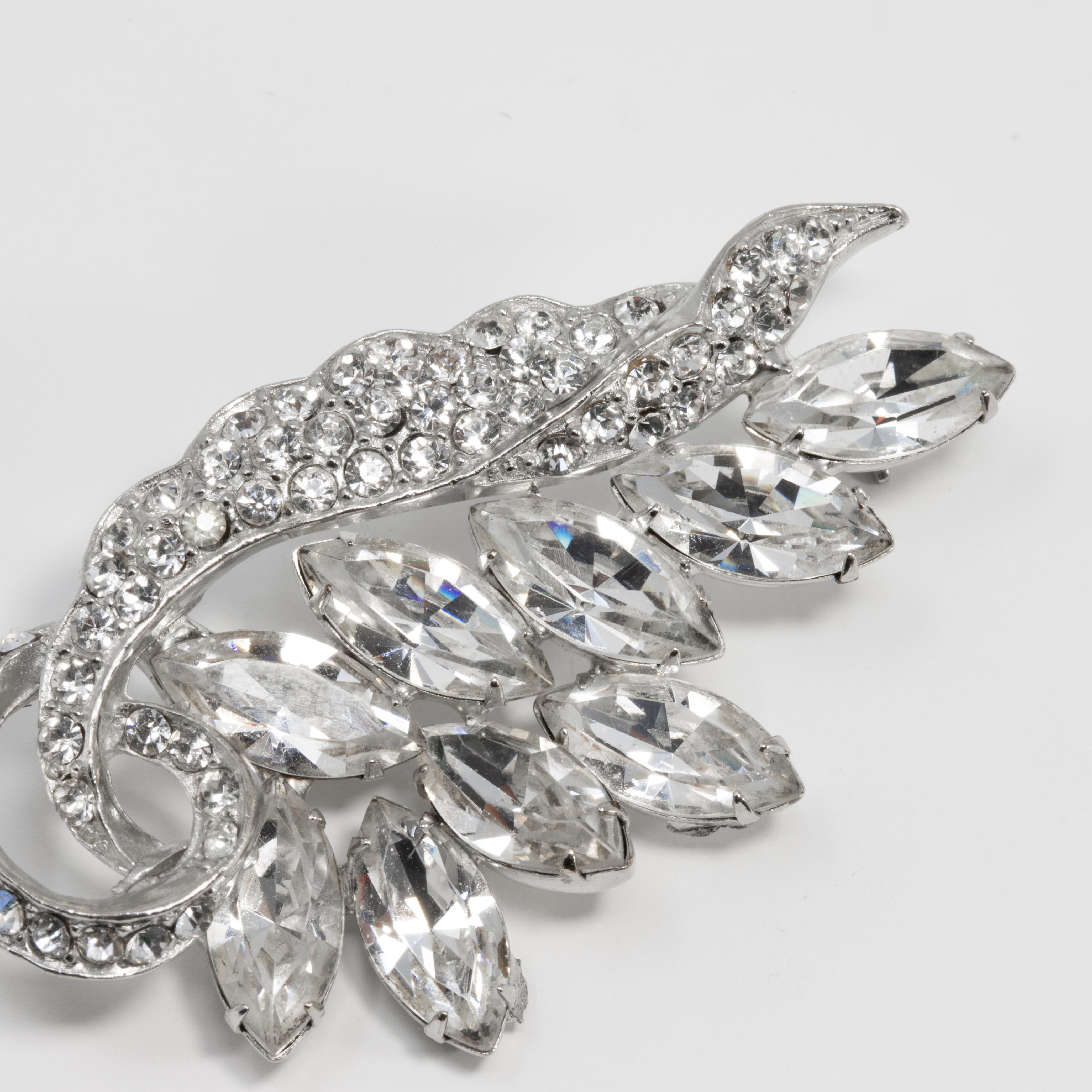 vintage crystal brooch