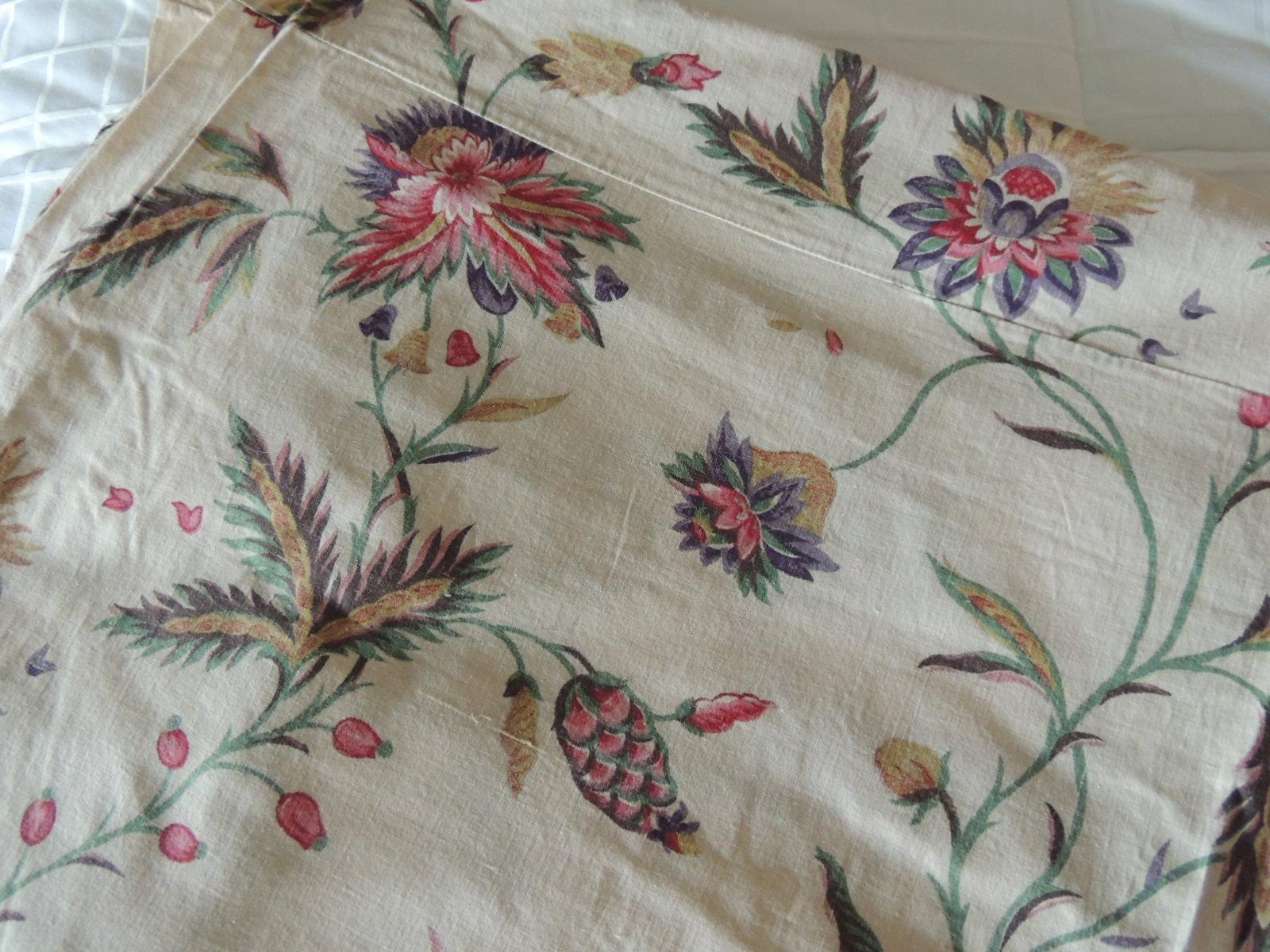 Country Vintage Floral Printed Textile Panel