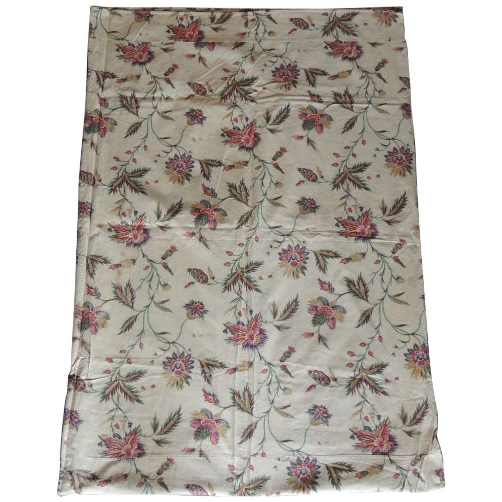 Vintage Floral Printed Textile Panel