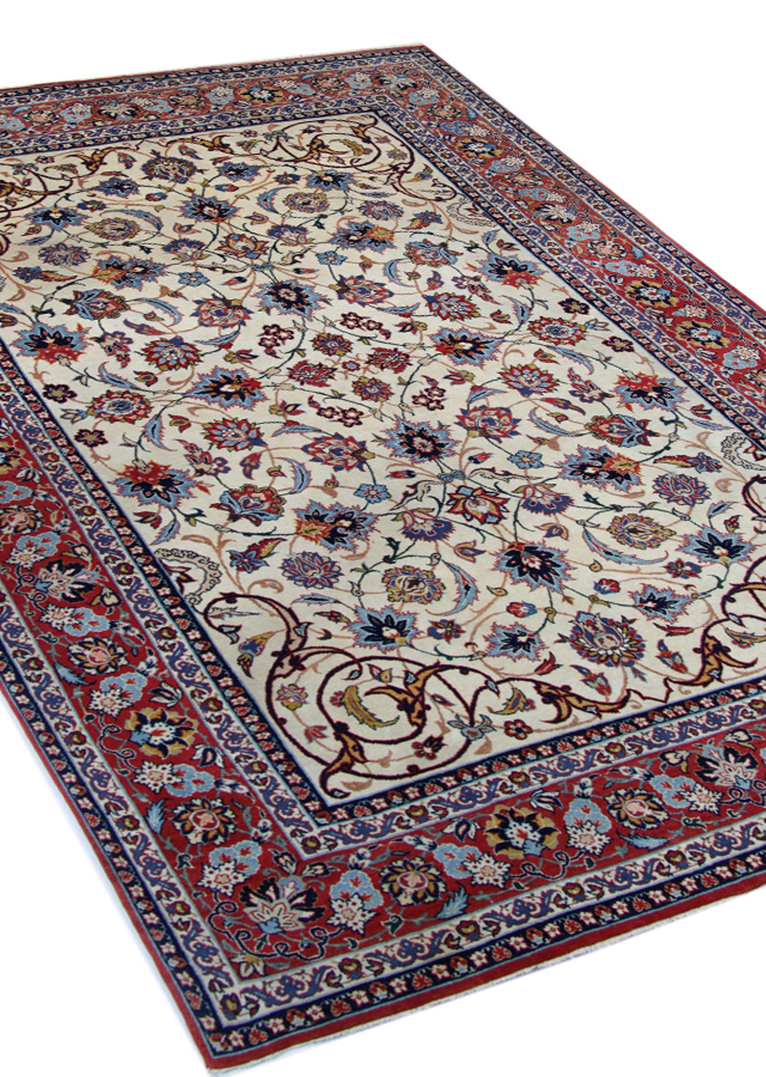This genuinely exclusive rug was constructed in the 1960s with hand-spun Kurk wool on looms. Kurk wool is excellent lamb wool produced when the animal is under six months old, which 1st fine hair growing so because that is too soft and gentle and