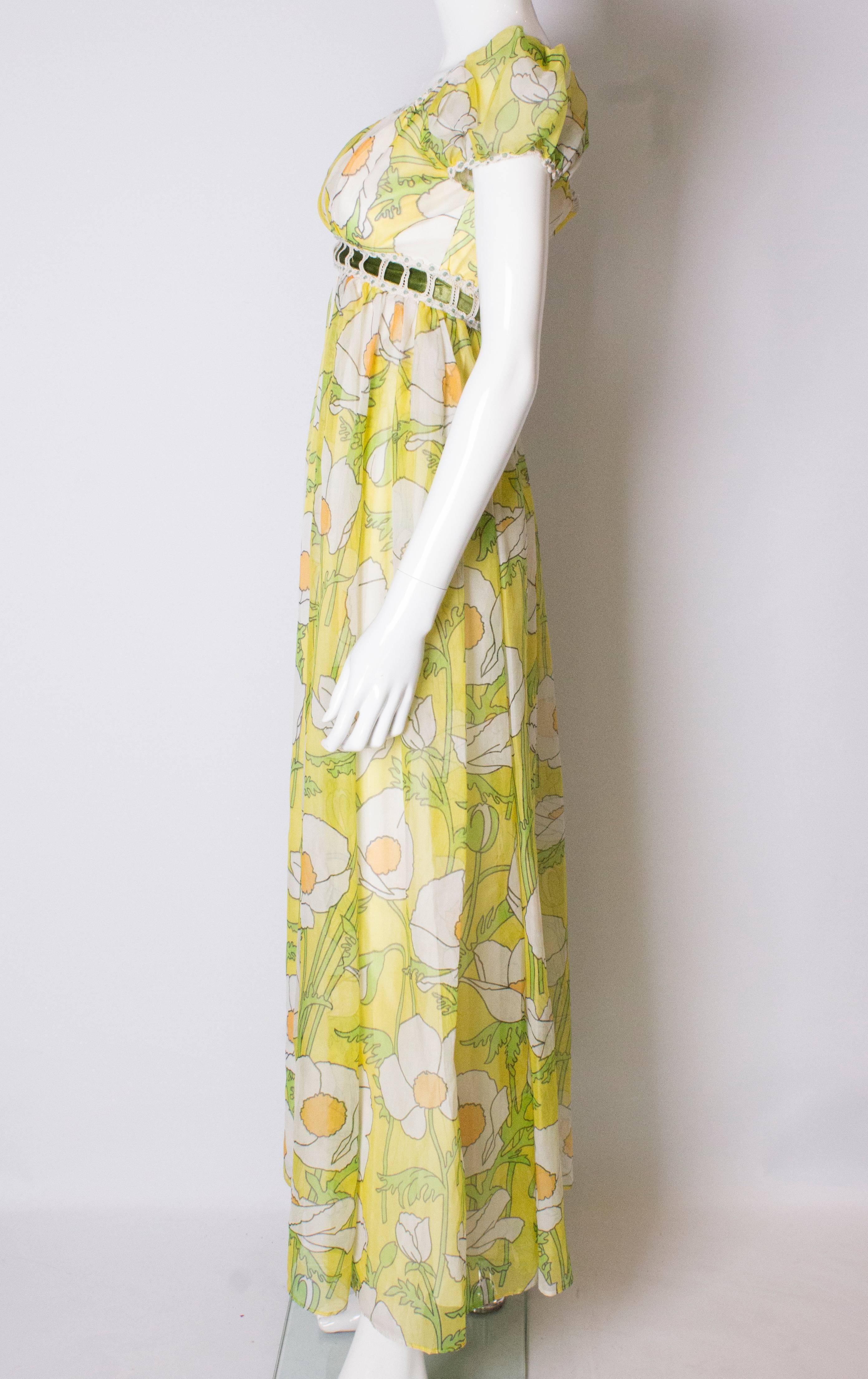 Vintage  Floral Spring Gown 1
