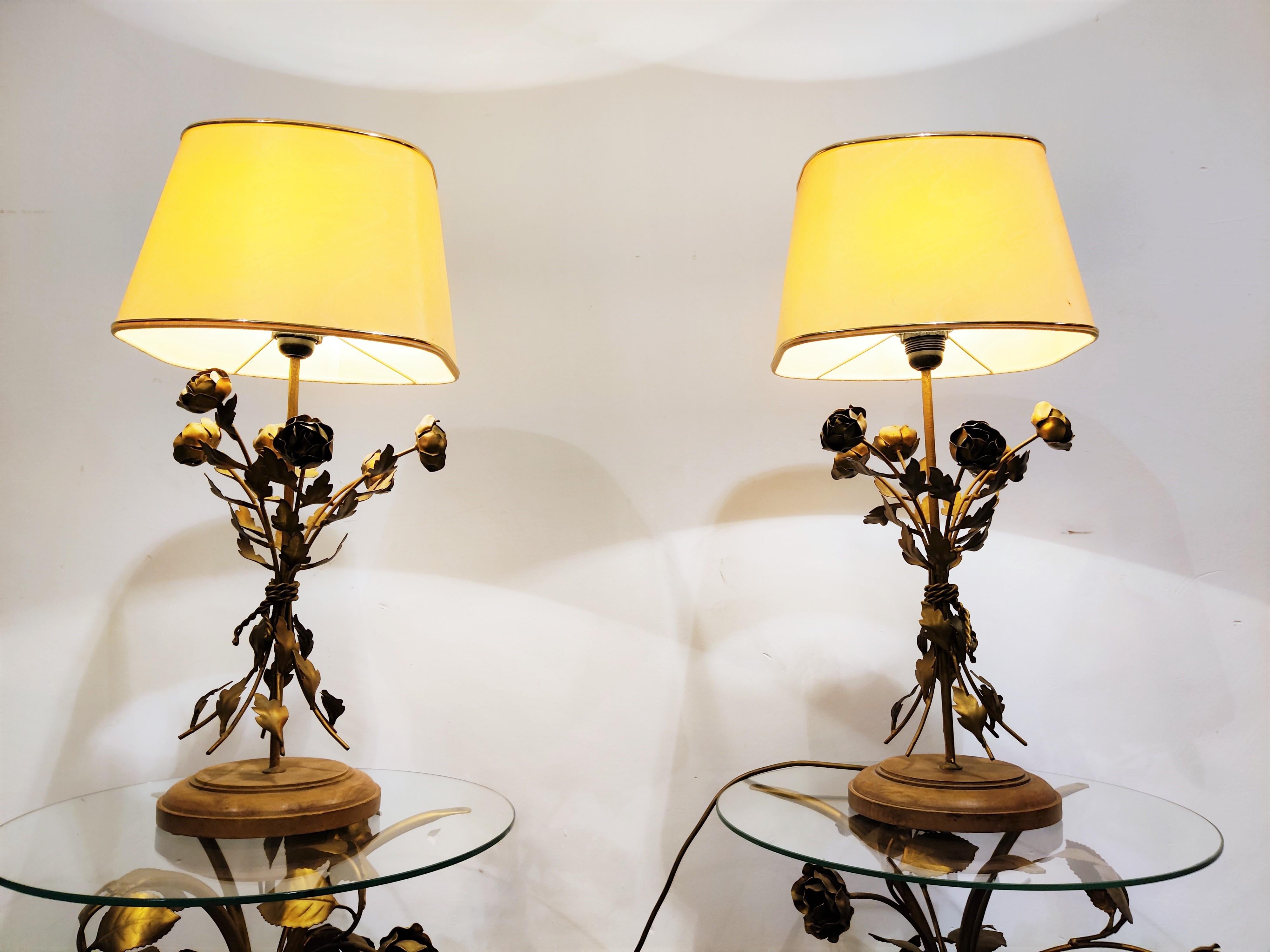 vintage floral lamps