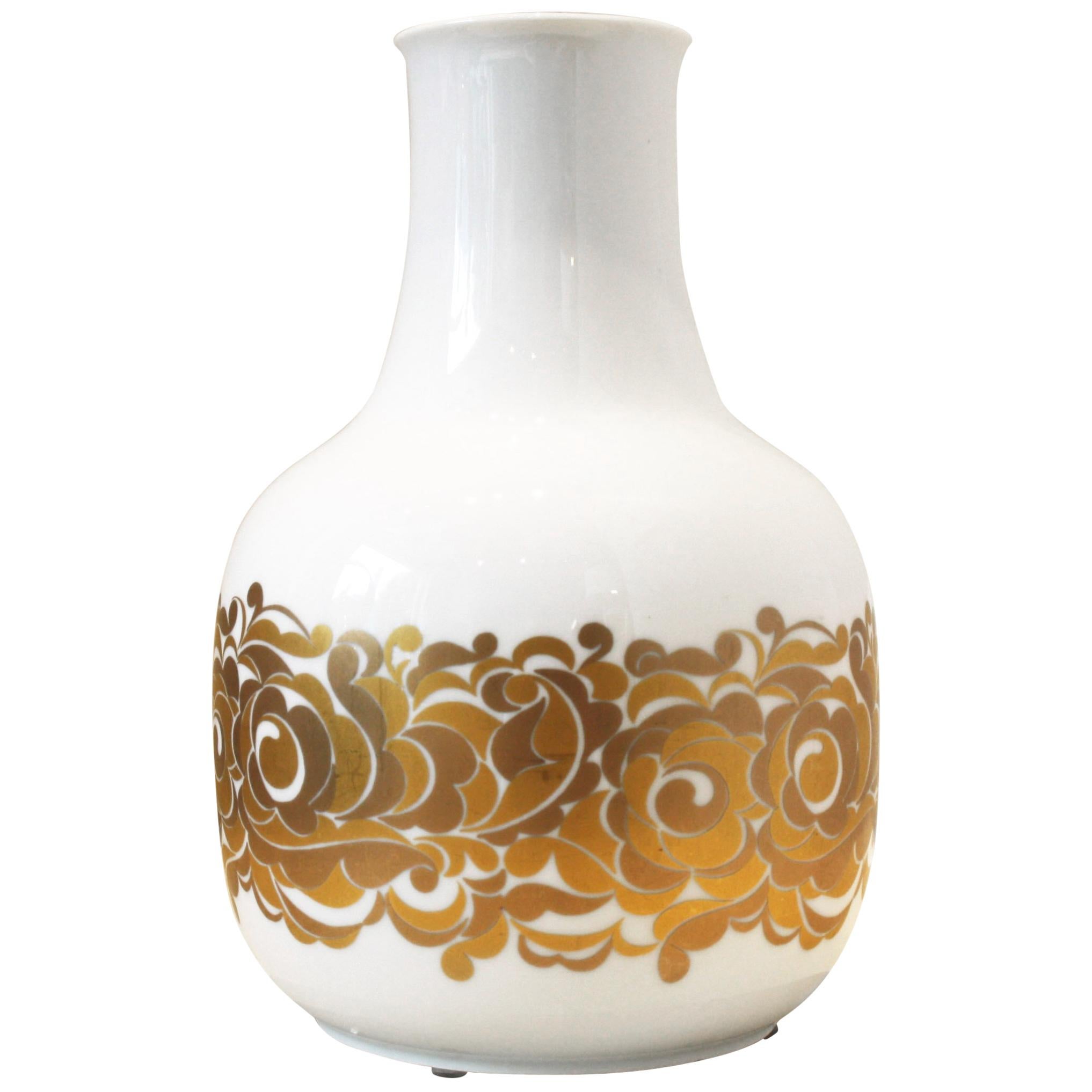 Vintage Floral Vase For Sale