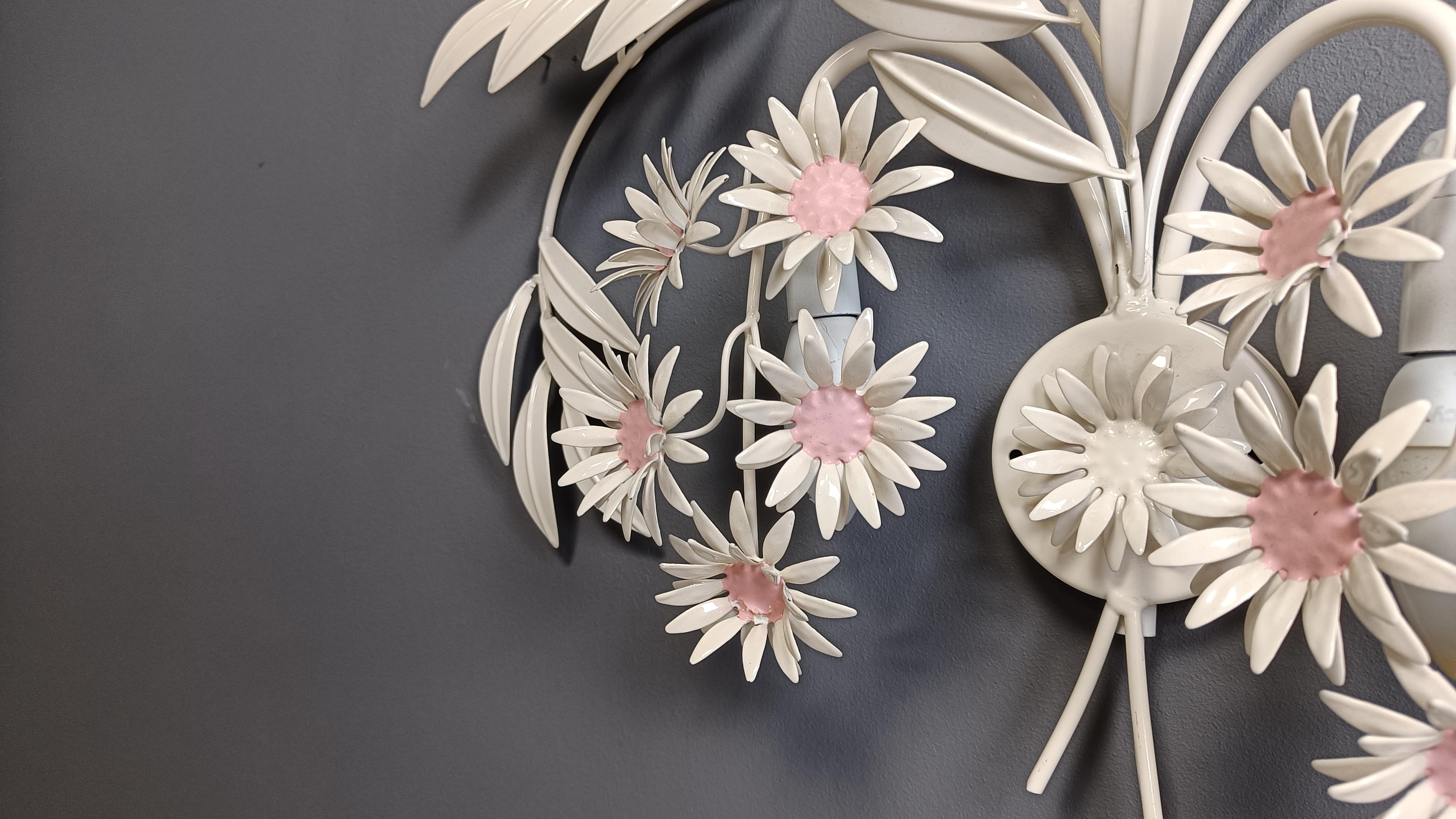 Vintage floral  lámpara de pared de Hans Kögl , años 70 en venta 1