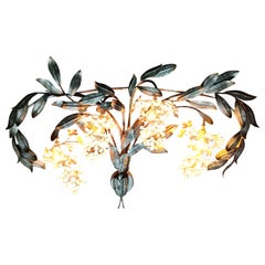 Geblümte Wandleuchte von Hans Kögl , 1970er Jahre