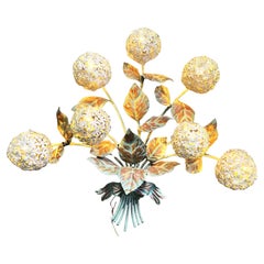 Vintage floral wall lamp by Hans Kögl , 1970s Vintage floral wall lamp by Hans Kögl , 1970s