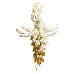 Vintage floral wall lamp by Hans Kögl , 1970s