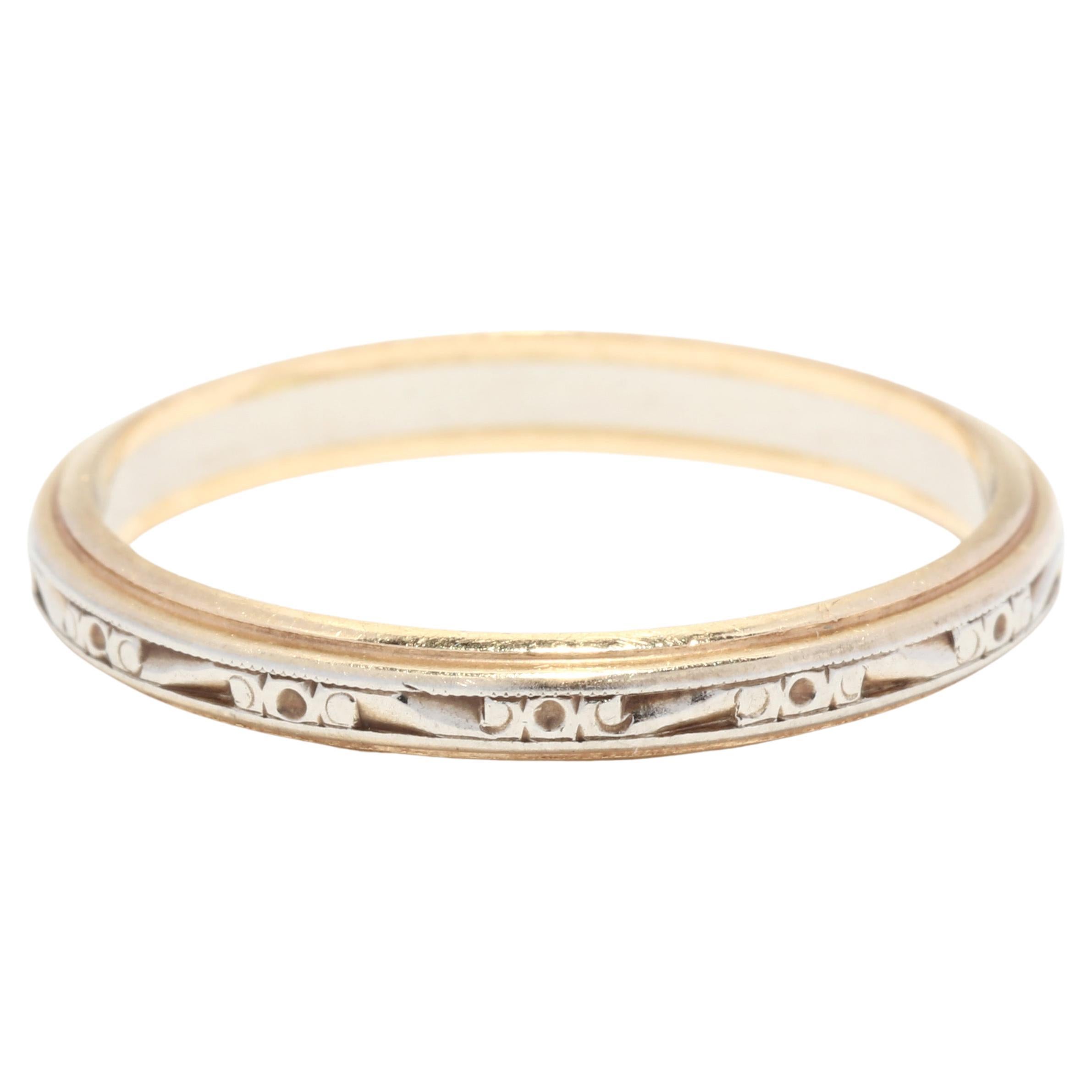 White Gold and Yellow Gold Wedding Band For Sale at 1stDibs yellow