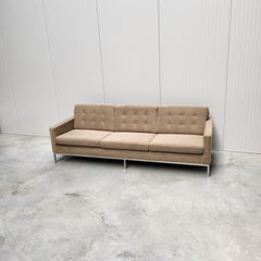 Vintage Florence Knoll 3 Seater Sofa by Knoll Cato Wool 1970s