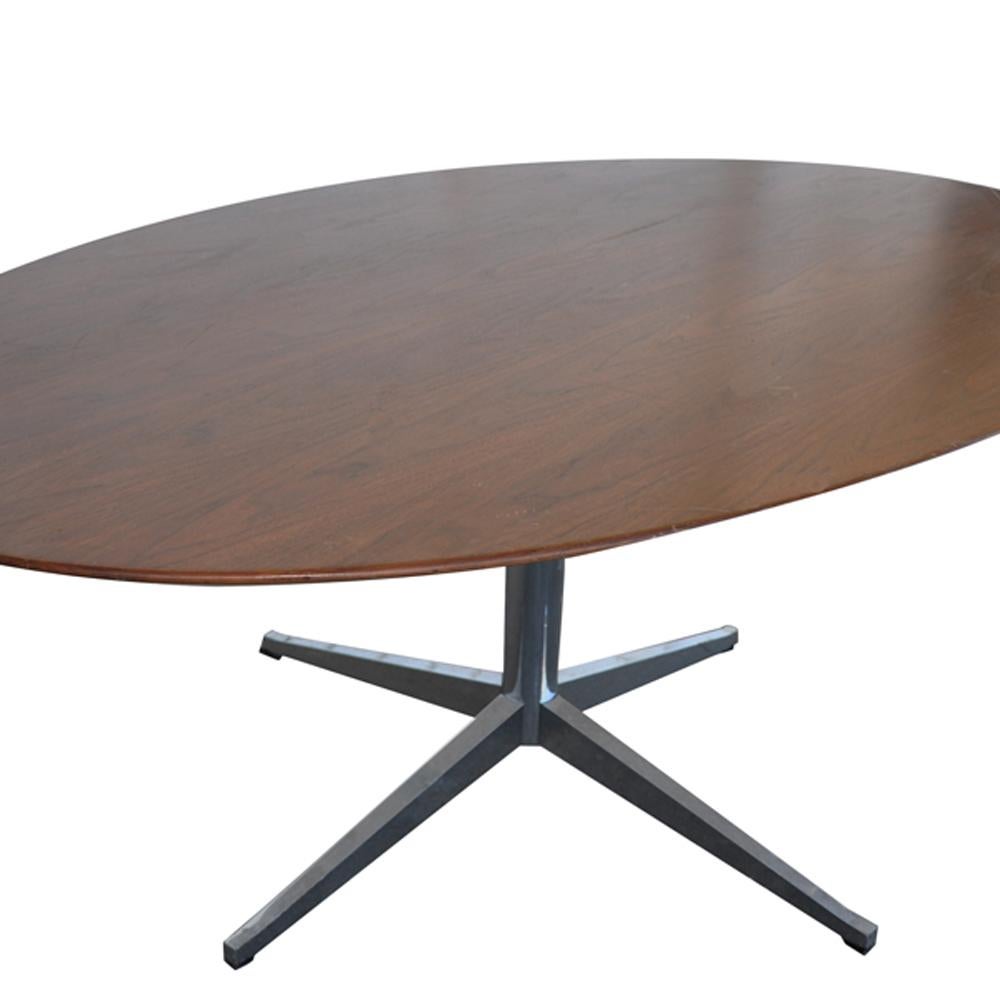 American Vintage Florence Knoll Dark Walnut Conference Dining Table