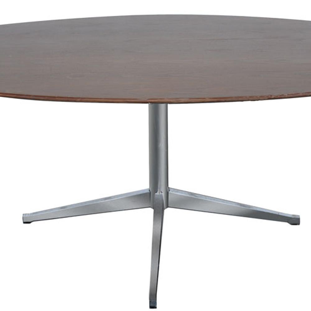 Vintage Florence Knoll Dark Walnut Conference Dining Table In Good Condition In Pasadena, TX