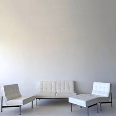 Vintage Florence Knoll modular leather sectional with Modernica tags