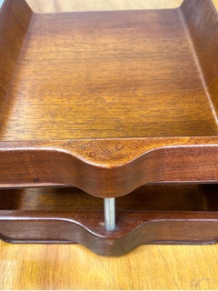 Vintage Florence Knoll Molded Plywood Architectural Letter Tray