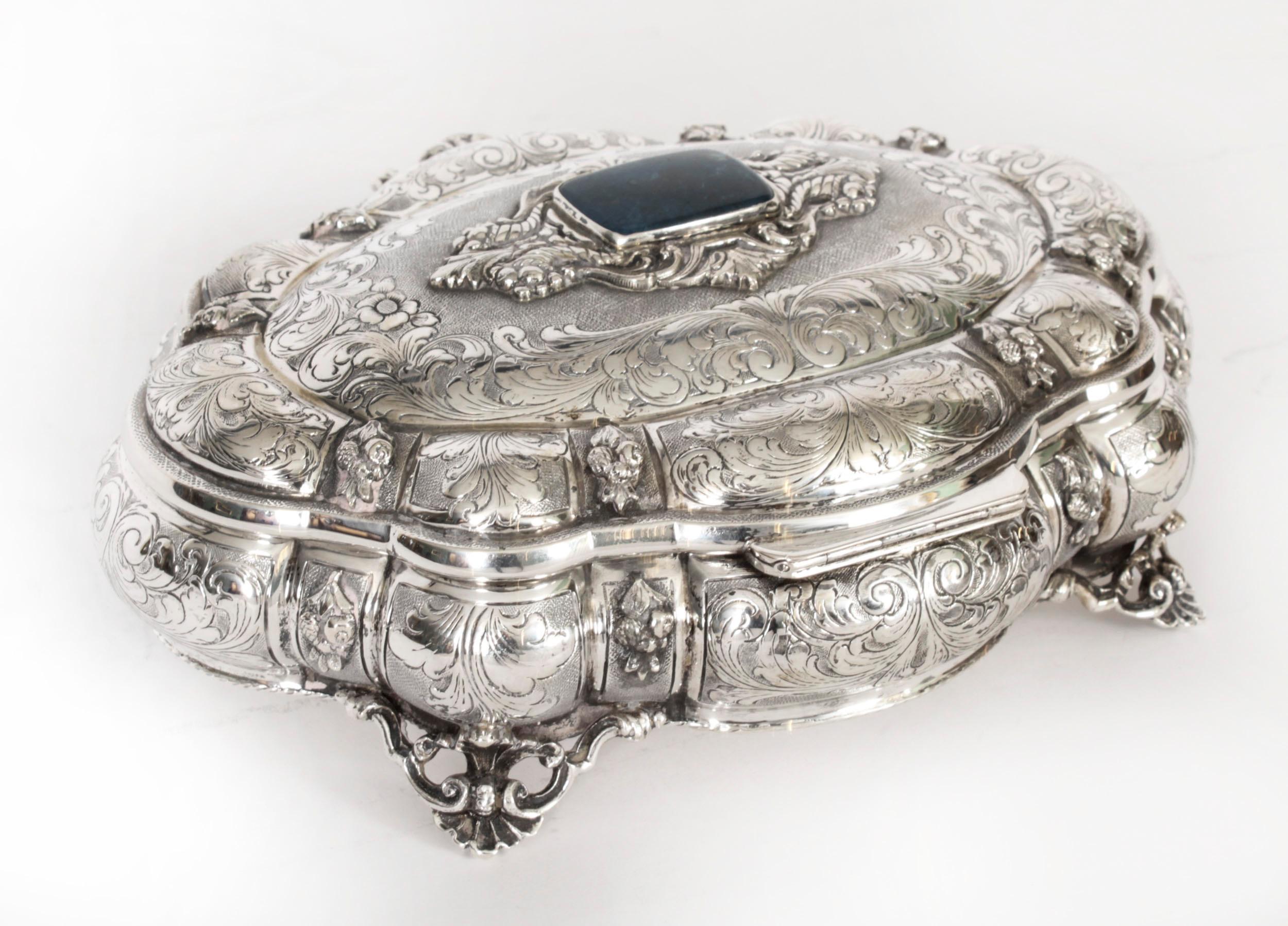 Vintage Florence Sterling Silver Casket by Franco Teghini 20th C For Sale 9