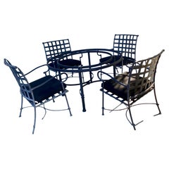 Brown Jordan Florentine "Attributed" Outdoor Dining Set Round Table/ 4 Chairs