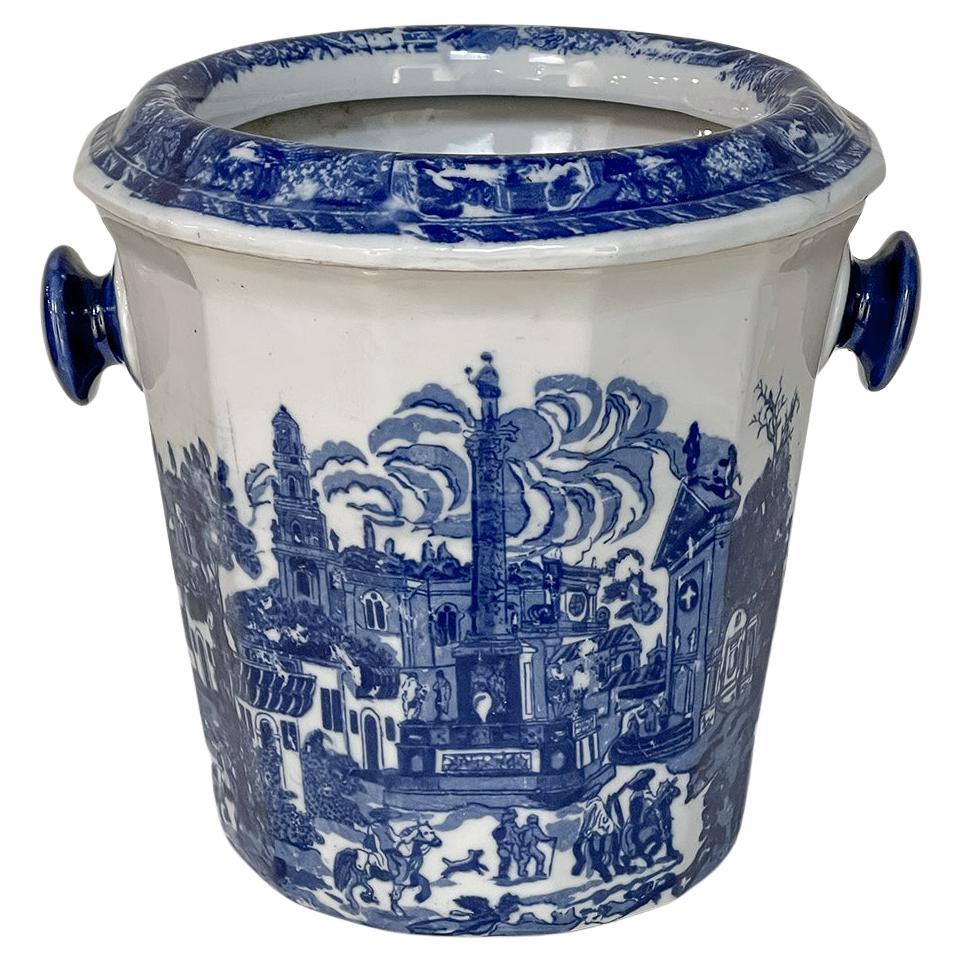 Flow Blue Obstkühler aus Eisenstein von Victoria Ware, Vintage