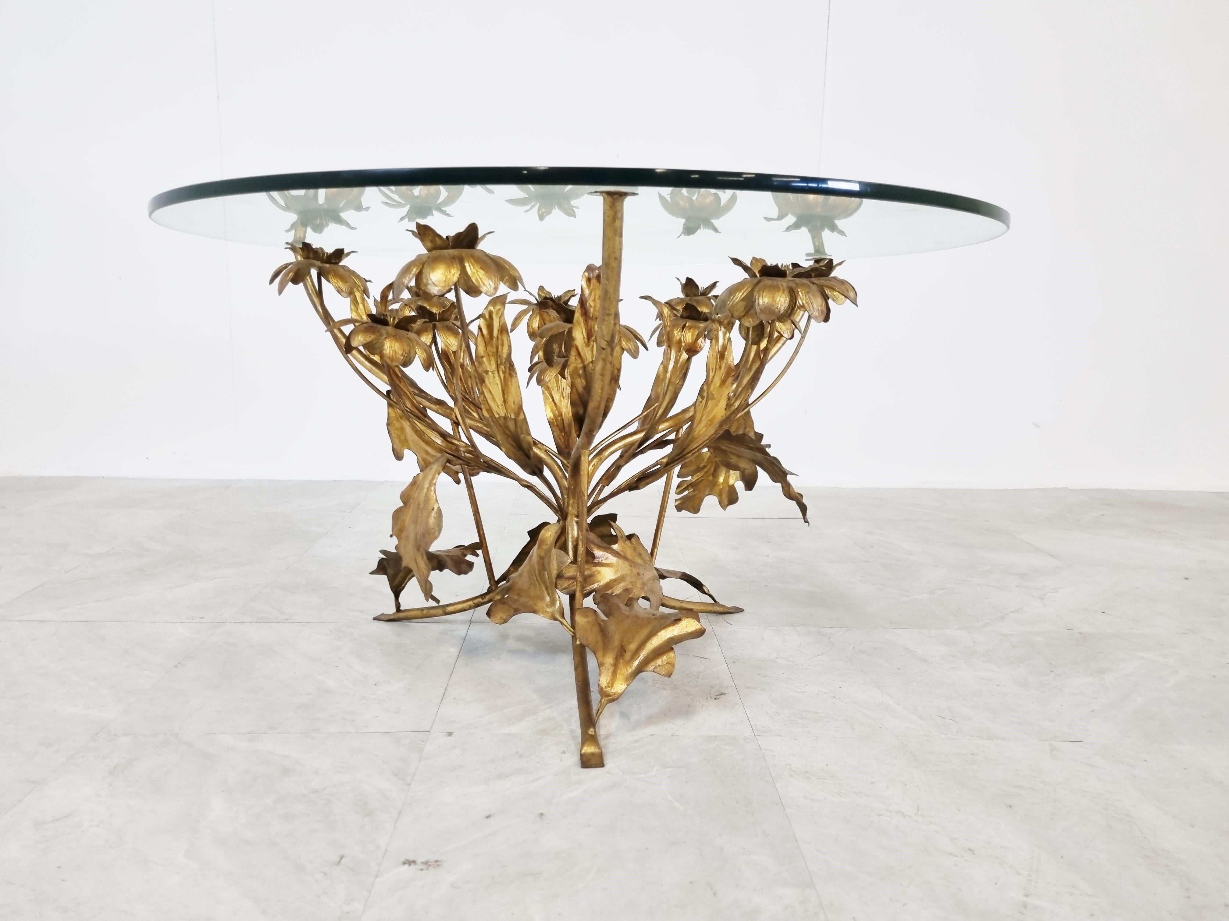 Italian Vintage Flower Coffee Table Table, Italy 1960s