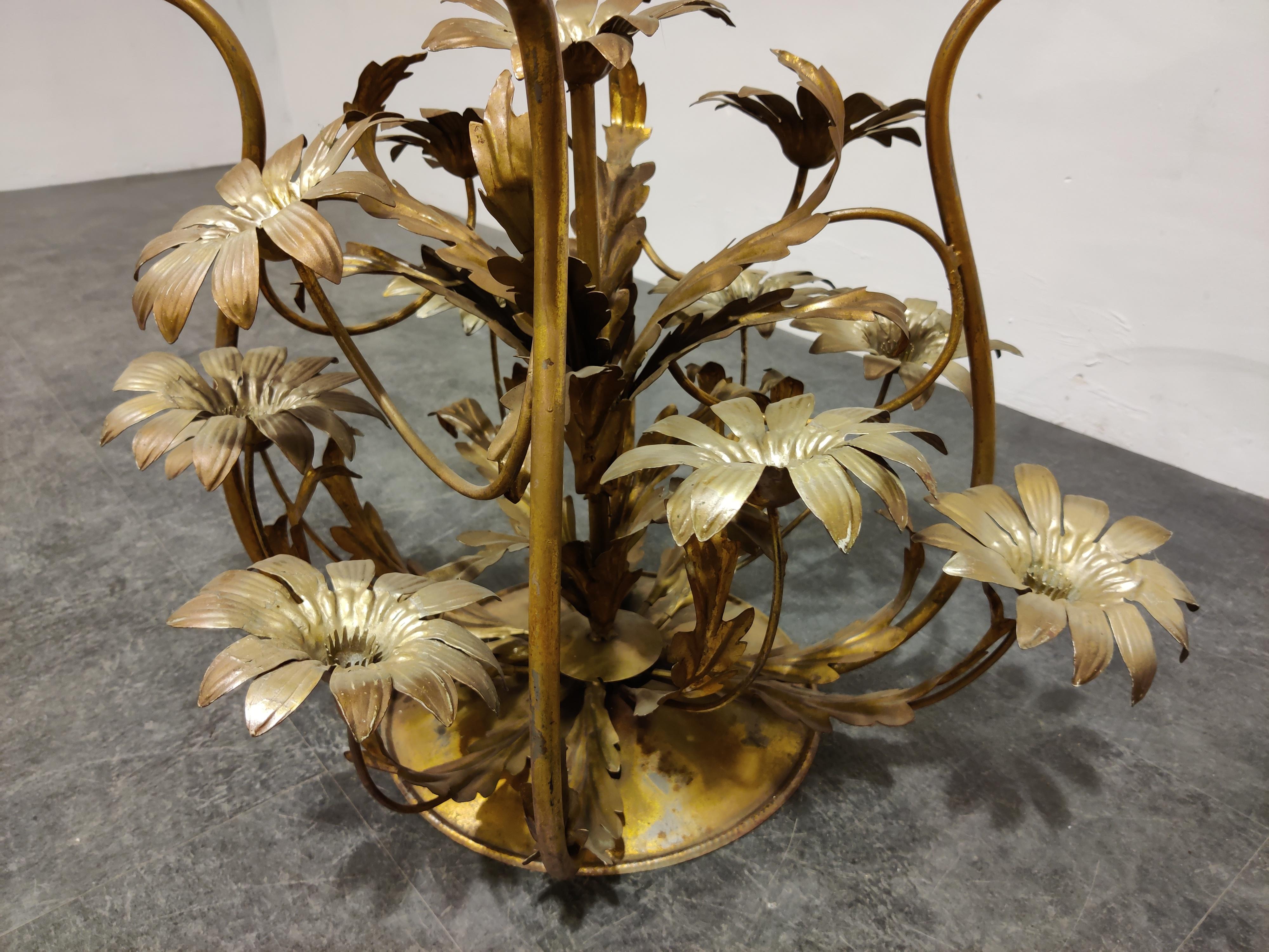 Mid-20th Century Vintage Flower Coffee Table, Italy, 1960s