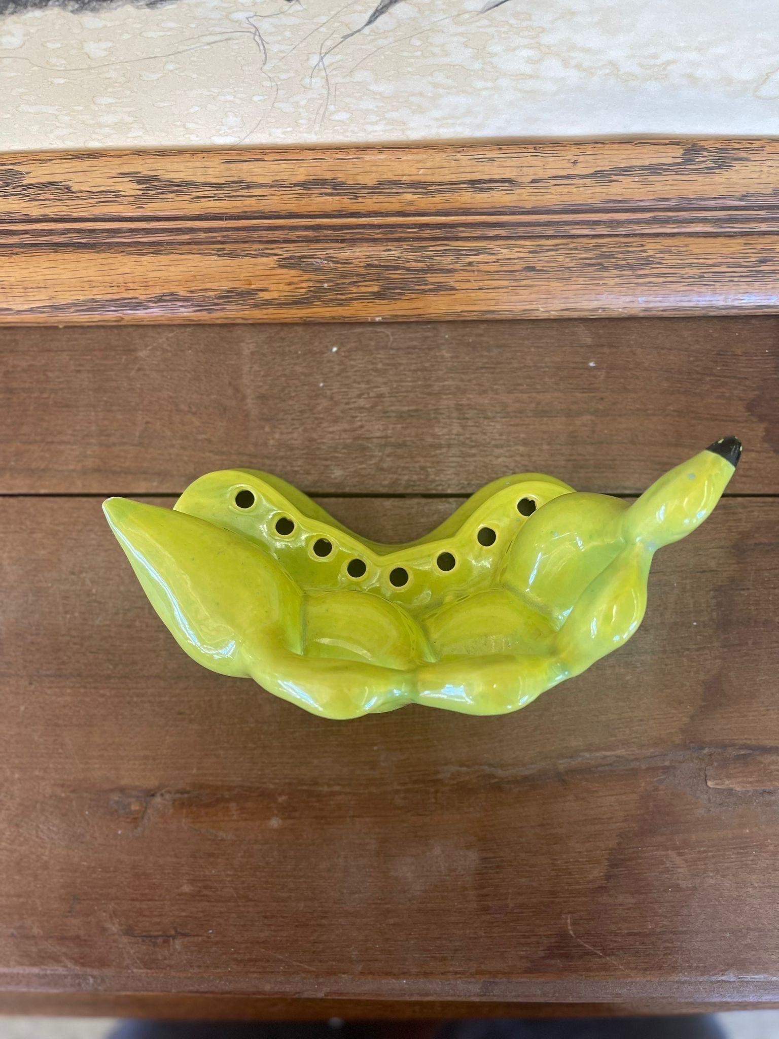 Vintage Flower Frog With Sculpture of Ducks. For Sale 2