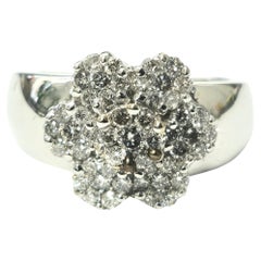 Used Flower Inspired, Brilliant Diamonds and Gold Ring