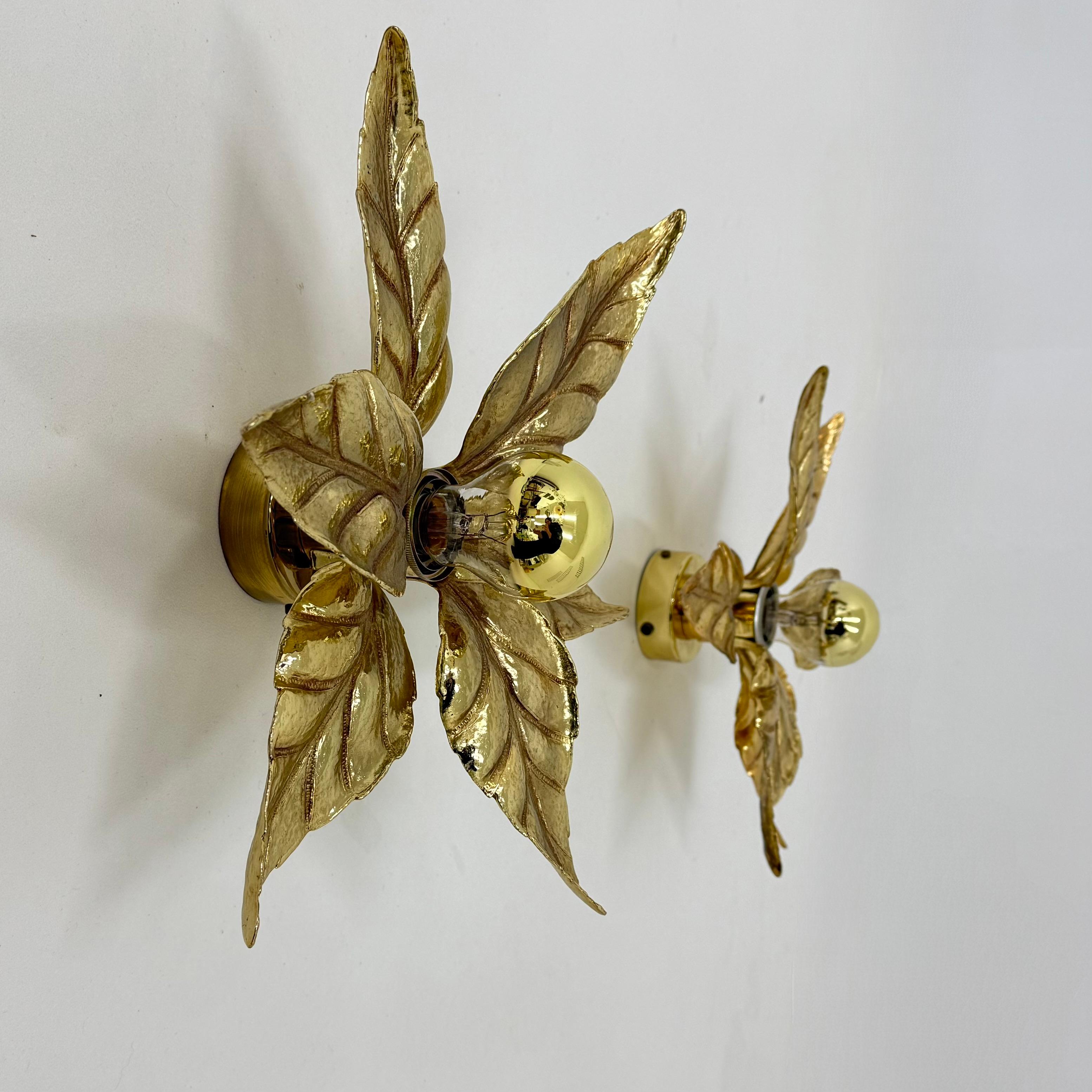 Vintage flower light by Willy Daro for Massive Lighting, Belgium 1970s 5