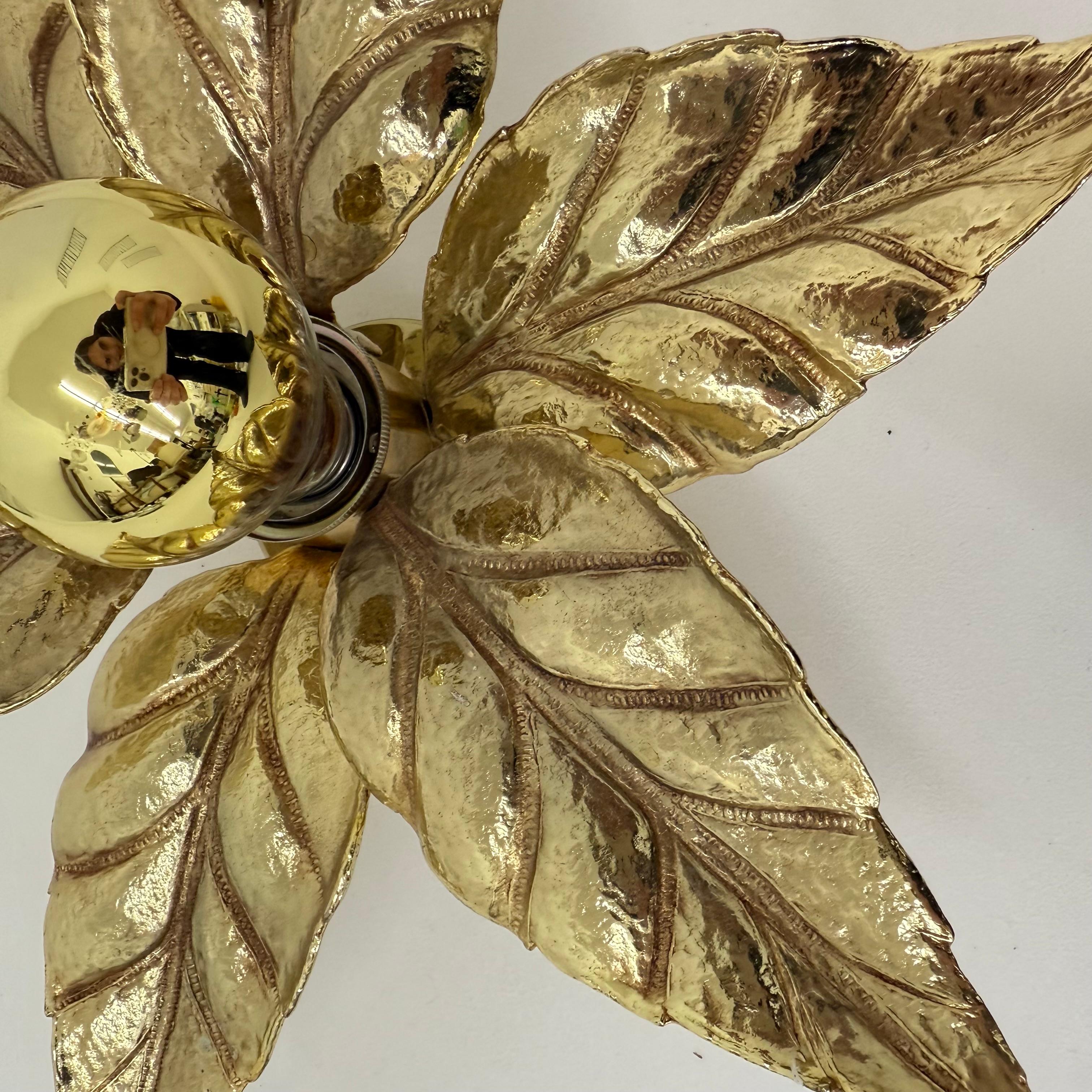 Vintage flower light by Willy Daro for Massive Lighting, Belgium 1970s 11