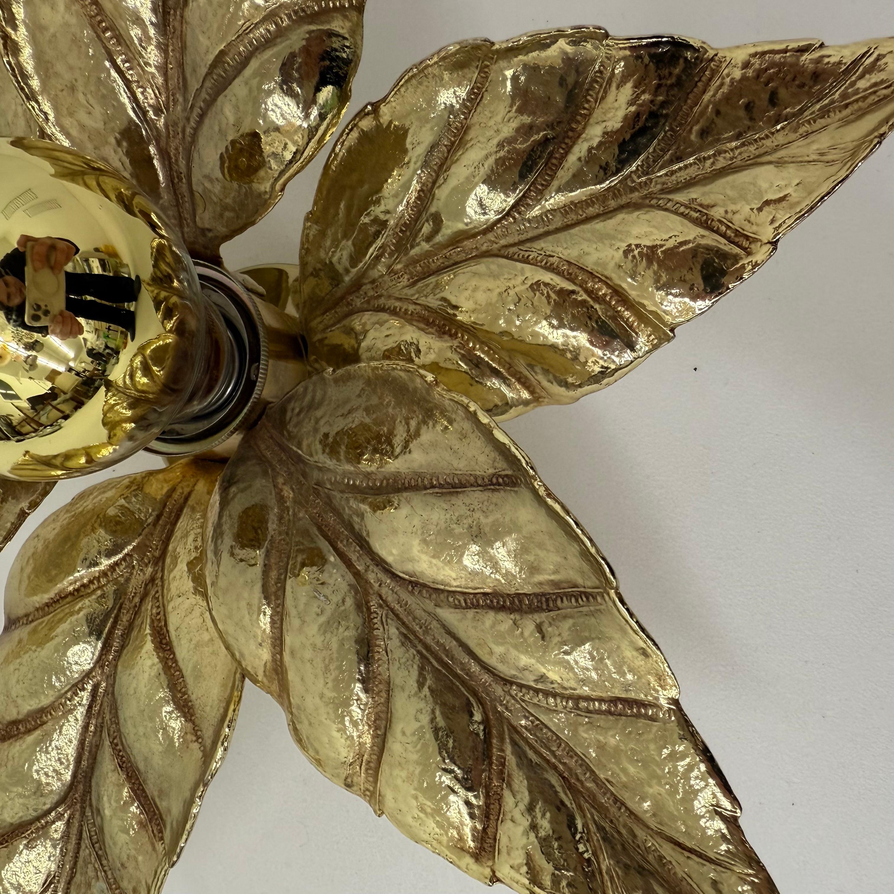 Vintage flower light by Willy Daro for Massive Lighting, Belgium 1970s 12