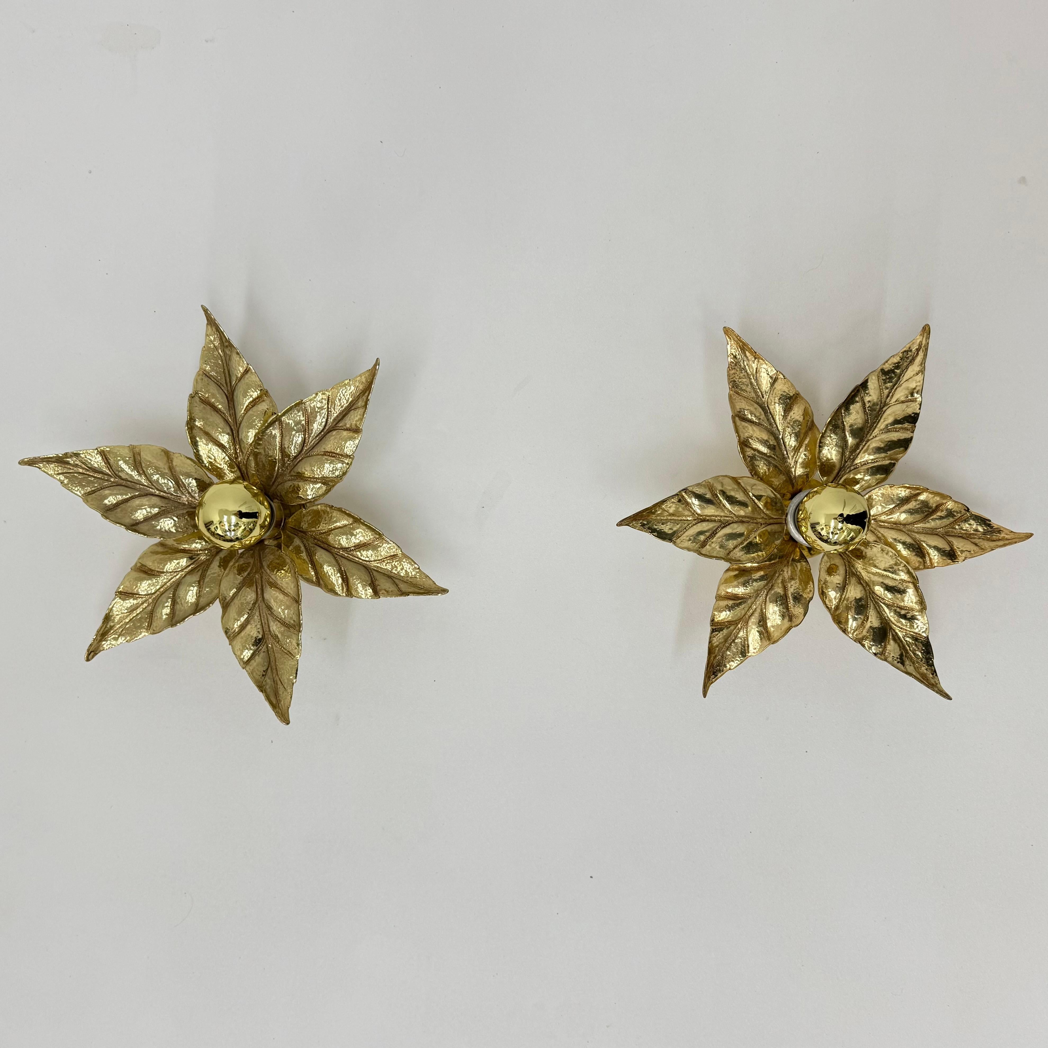Mid-Century Modern Vintage flower light by Willy Daro for Massive Lighting, Belgium 1970s