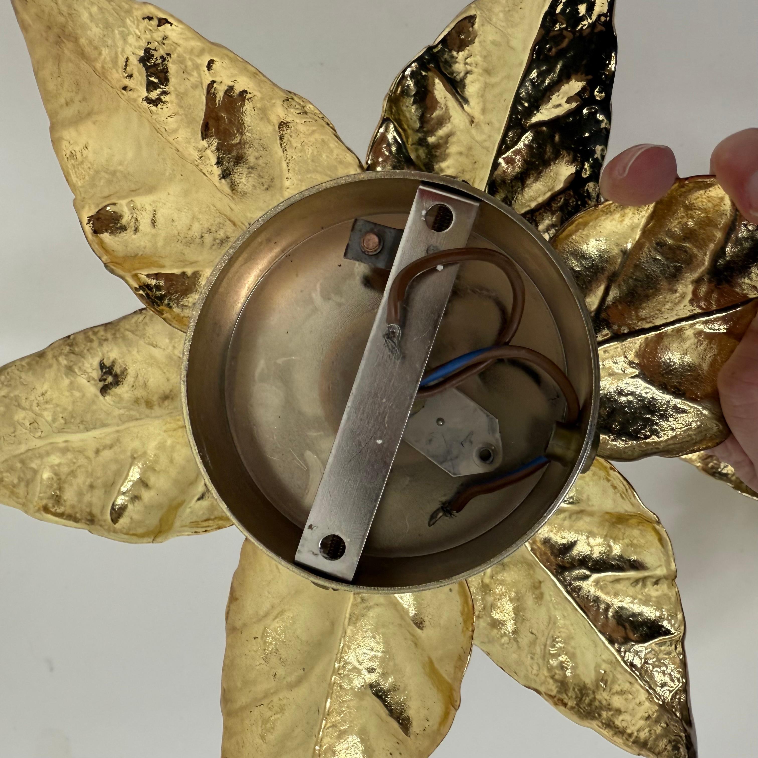 Vintage flower light by Willy Daro for Massive Lighting, Belgium 1970s 14