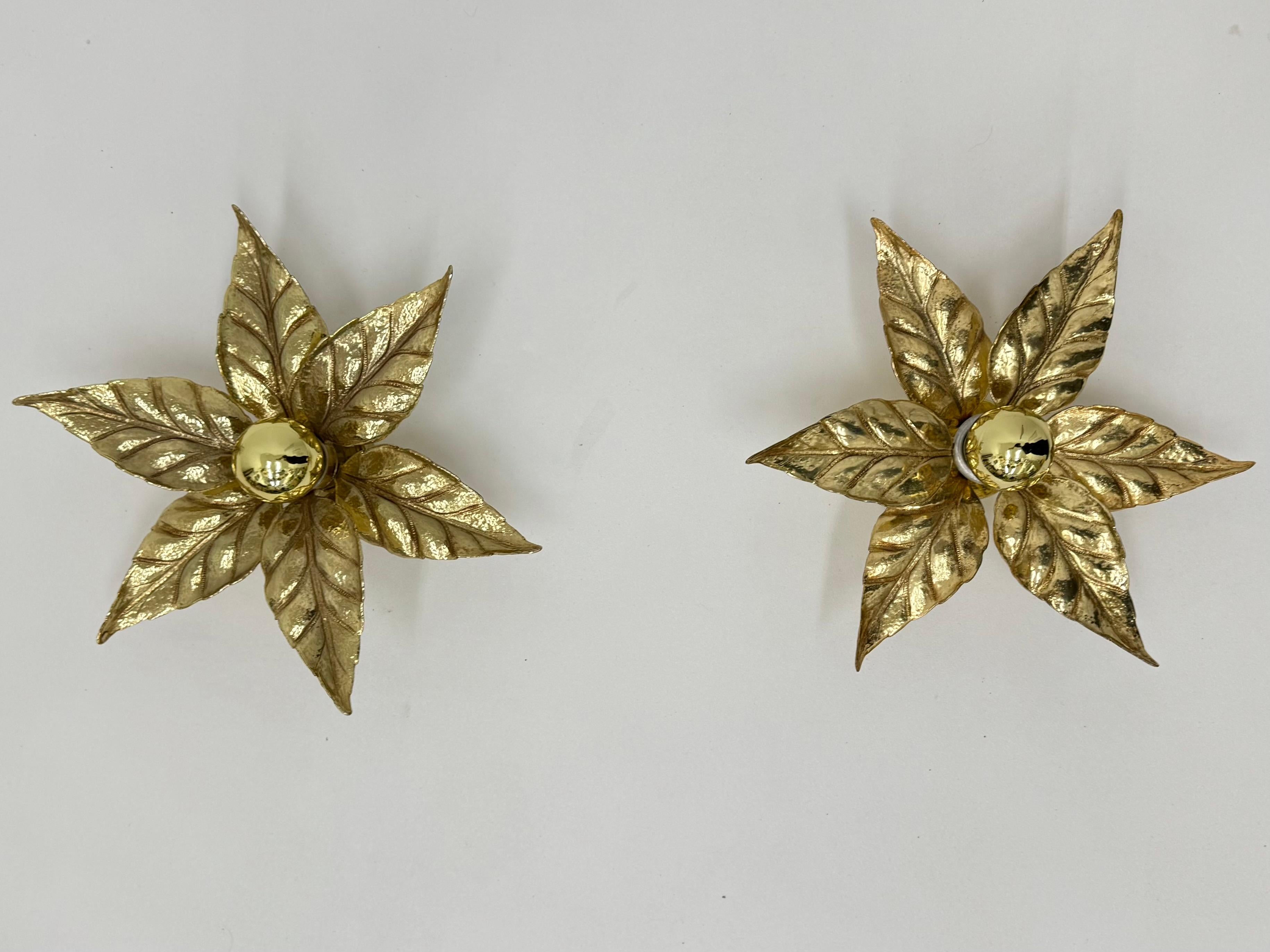 Belgian Vintage flower light by Willy Daro for Massive Lighting, Belgium 1970s