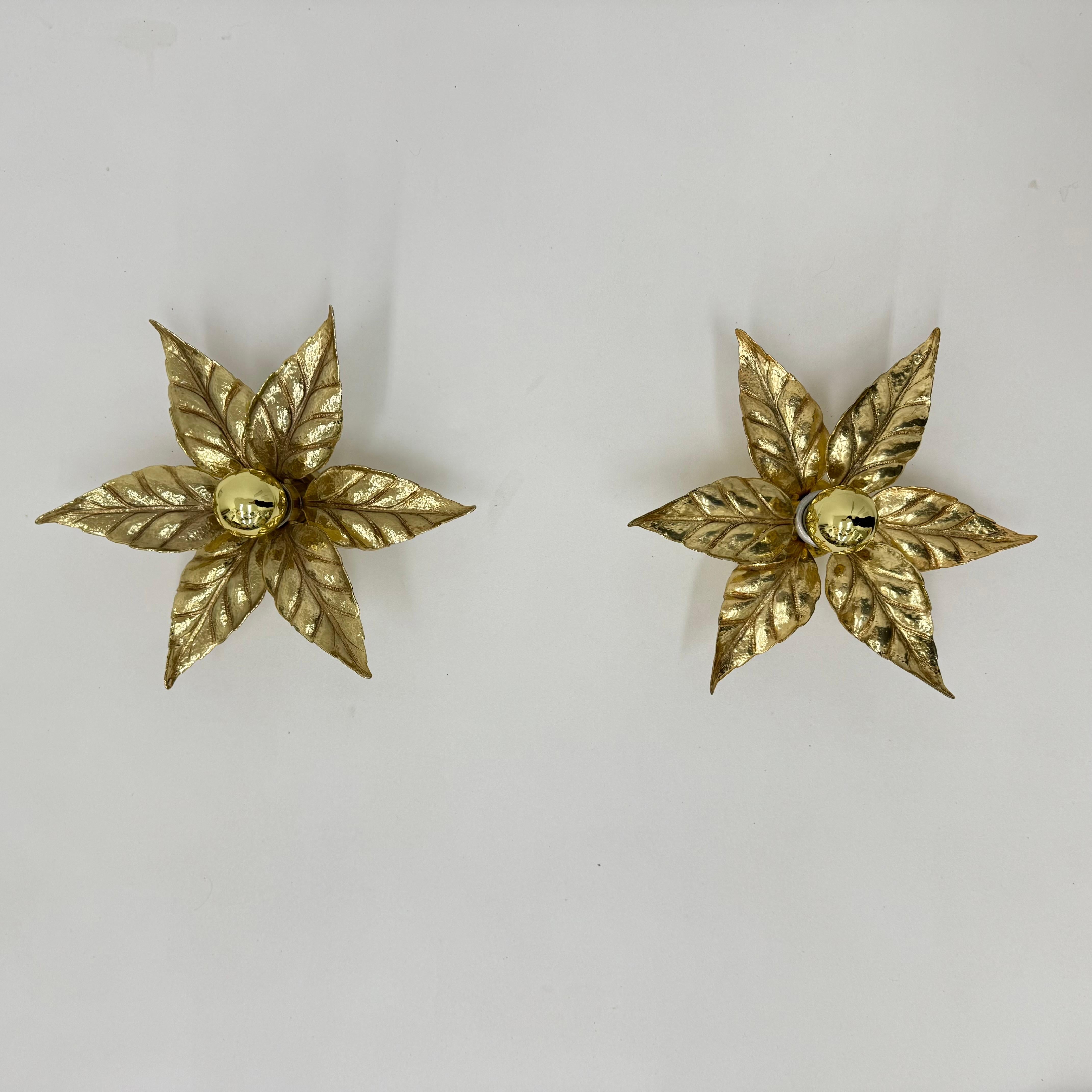 Late 20th Century Vintage flower light by Willy Daro for Massive Lighting, Belgium 1970s